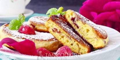 Шаг 11: оладий с начинкой на кефире