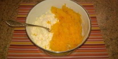 Шаг 1: оладий с тыквой и творогом