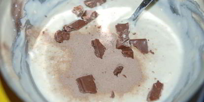 Шаг 1: овсяных оладий с кусочками шоколада