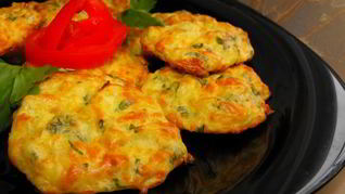 Рецепт Простых капустных оладий с сыром в духовке