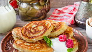 Рецепт Пышных оладий на сыворотке