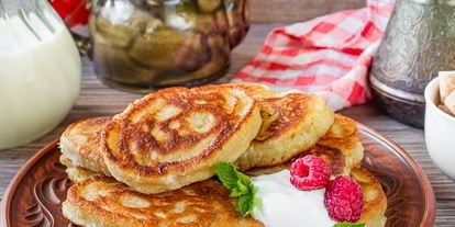 Шаг 5: пышных оладий на сыворотке