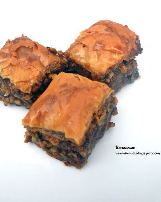 Рецепт пахлавы с фисташками и апельсиновой водой