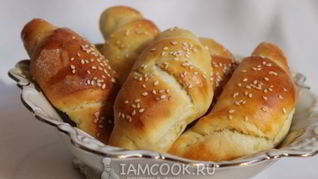 Рецепт Рогаликов из картофельного теста с начинкой