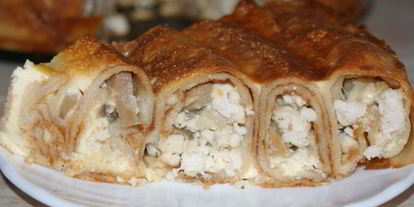 Шаг 15: блинного пирога с курицея и грибами