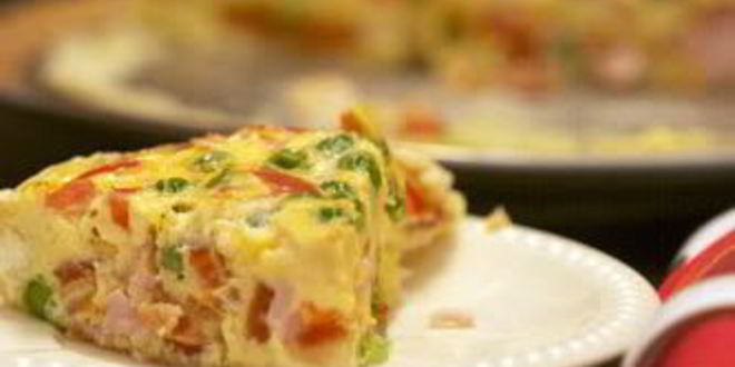 Рецепт киша с овощами и мясом