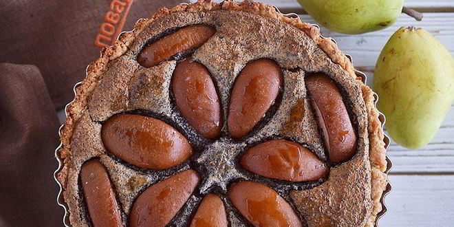 Рецепт макового пирога с грушей