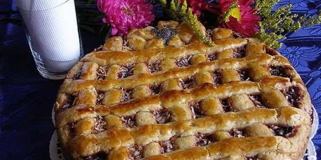 Рецепт открытого пирога с повидлом