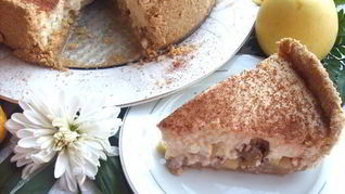 Рецепт Овсяного пирога с йогуртово-творожной заливкой