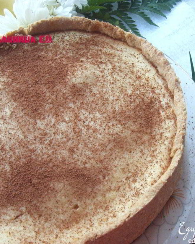 Рецепт овсяного пирога с йогуртово-творожной заливкой