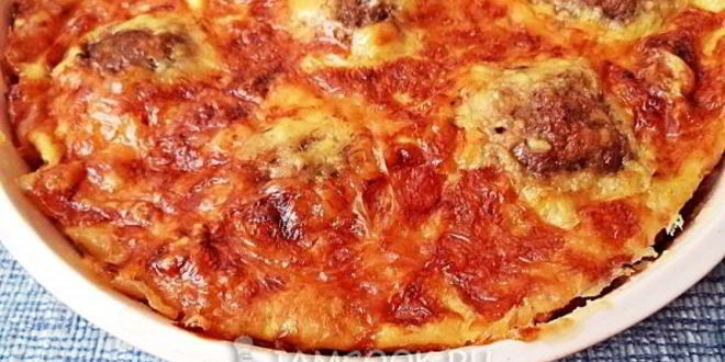 Рецепт пирога из кабачков с фаршем