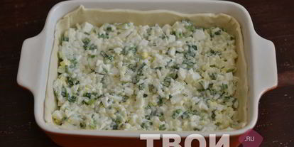 Шаг 6: пирога с рисом и яйцом