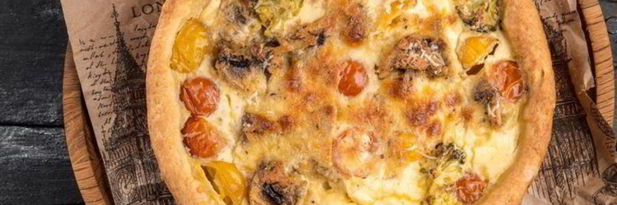 Рецепт Пирога с творогом, брокколи и грибами