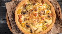 Рецепт Пирога с творогом, брокколи и грибами