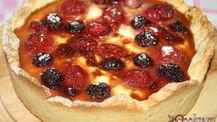 Рецепт Пирога с творогом и ягодами