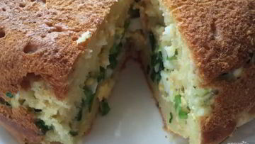 Рецепт Пышного заливного пирога с яйцом и луком