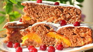 Рецепт Шоколадна-медового пирог с абрикосами