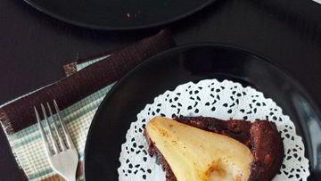 Рецепт Шоколадного пирога с грушами без муки