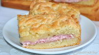 Рецепт Тертого пирога с творожной начинкой
