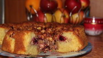 Рецепт Яблочно-клюквенного пирог