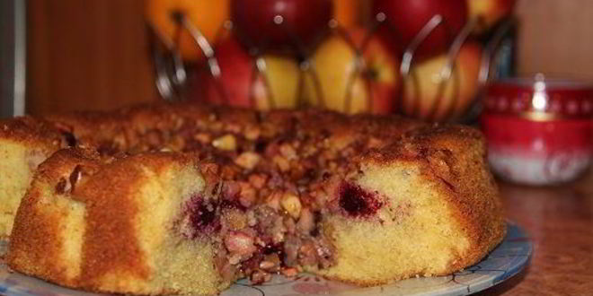 Рецепт яблочно-клюквенного пирог