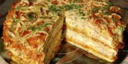 Шаг 3: закусочного пирога с консервой