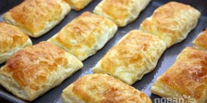 Рецепт пирожков из слоеного теста