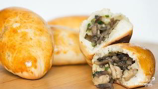 Рецепт Пирожков с грибами и курицей
