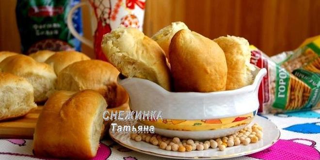 Рецепт Постных пирожков с гороховой и фасолевой начинками