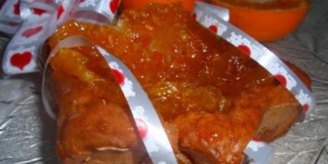 Рецепт бананова-творожных пирожные с мандариновыми цукатами