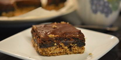 Шаг 5: брауни пшеничного в шоколадной глазури