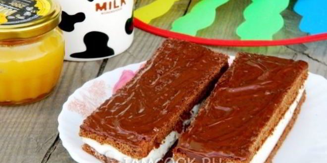 Рецепт пирожного киндер молочный ломтик