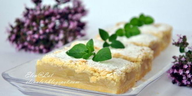 Рецепт пирожного яблочные полоски