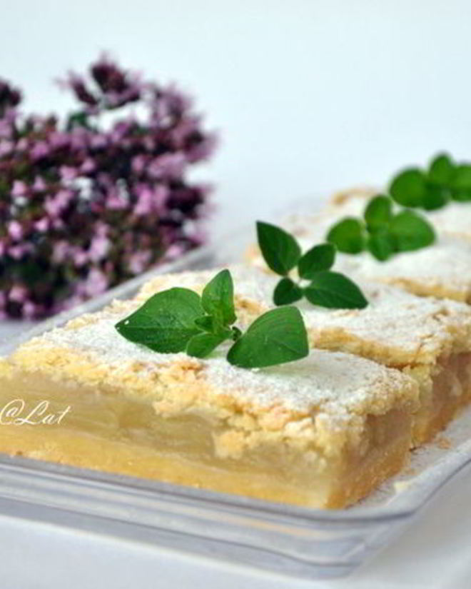 Рецепт пирожного яблочные полоски