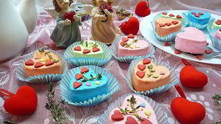 Рецепт Пирожные-птифуров Миндальных сердечки