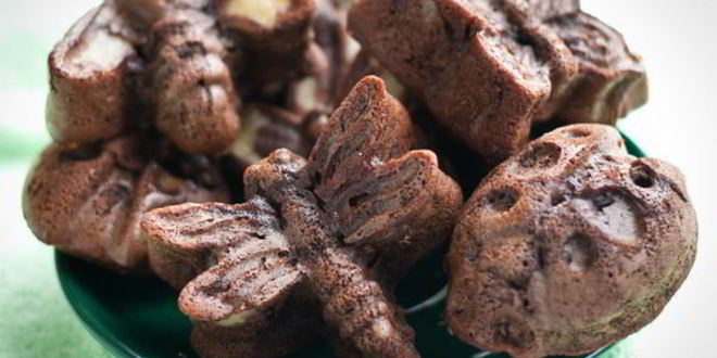 Рецепт шоколадных пирожных с бананом
