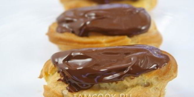 Рецепт Заварных пирожных с кремом из сгущенного молока