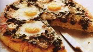 Рецепт Флорентийской пиццы с яйцами