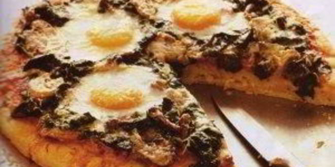 Рецепт флорентийской пиццы с яйцами
