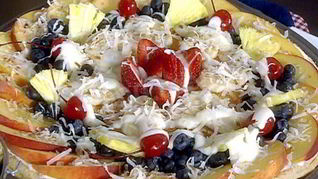 Рецепт Фруктовой сладкой пиццы с фруктами
