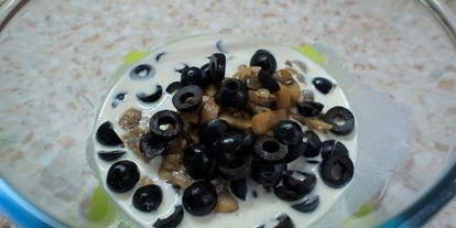 Шаг 7: картофельной пиццы с грибами и маслинами