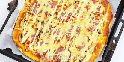 Шаг 15: пиццы ны дрожжевома тесте с колбасоя