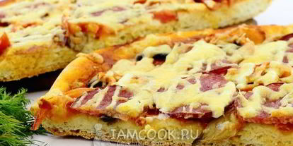 Шаг 16: пиццы ны дрожжевома тесте с колбасоя