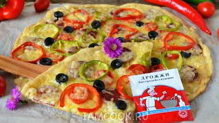 Рецепт Пиццы на дрожжевом тесте в духовке