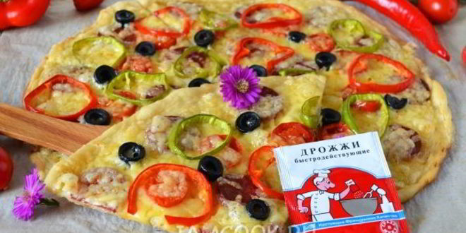 Рецепт Пиццы на дрожжевом тесте в духовке