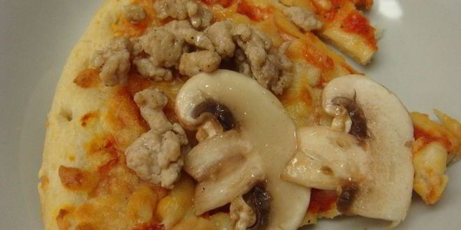 Рецепт Пиццы с грибами и фаршем