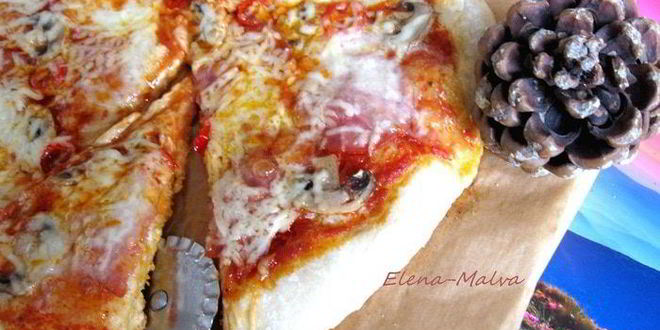 Рецепт пиццы с острой колбасой и перцем