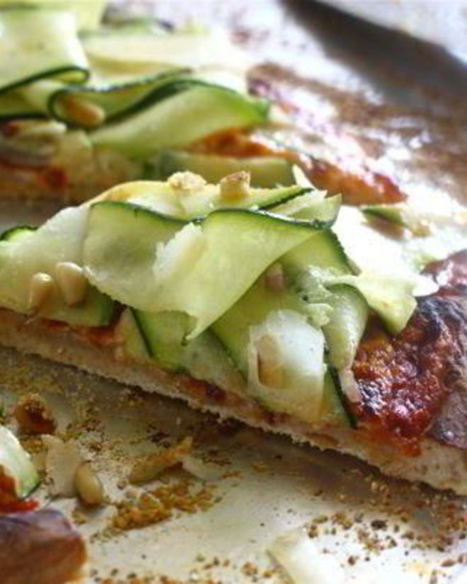 Рецепт пиццы с цуккини и моцареллой