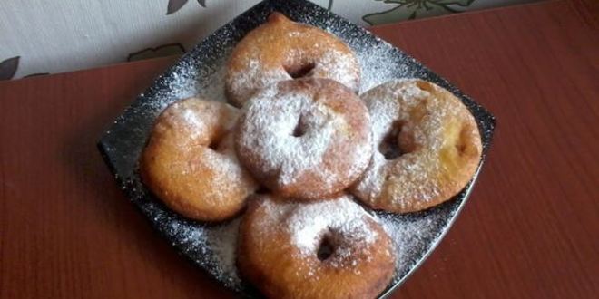 Рецепт пончиков с яблоком