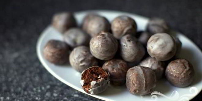 Рецепт шоколадных пончиков в глазури